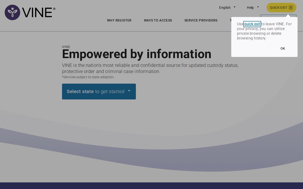 VINELink Kentucky search screen for a Taylor County arrest check