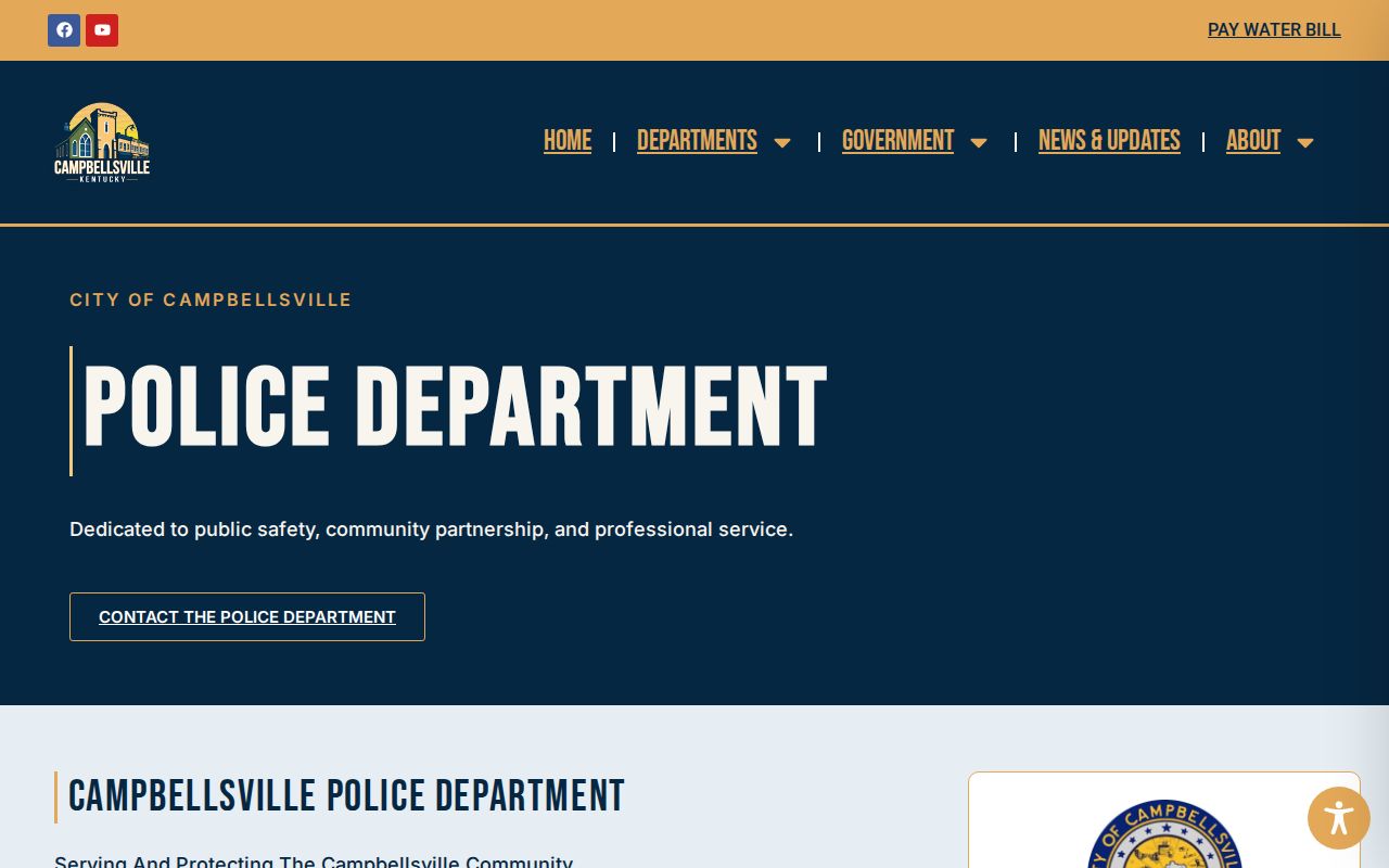Campbellsville Police Department official page for Taylor County arrest records